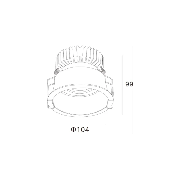 Світильник точковий врізний Skarlat VEIL RSL74W005-3 20W WH 4000K білий 1741021 - Фото 2