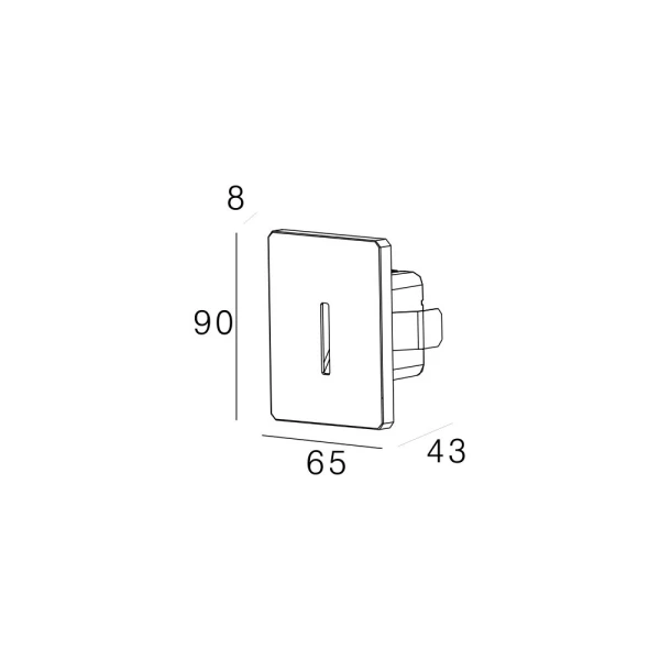 Підсвітка для сходів Skarlat IVY  RWLB108 1W BK 4000K чорний 32486 - Фото 2