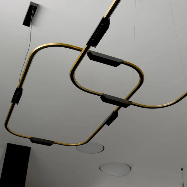 Світлодіодна люстра Skarlat LACE RHL7786 38W GD+BK 4000K чорний;золотий 61407 - Фото 3