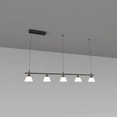 Skarlat KELLY RHL77027 5*6W BK 4000K чорний 1741035. Світильник підвісний