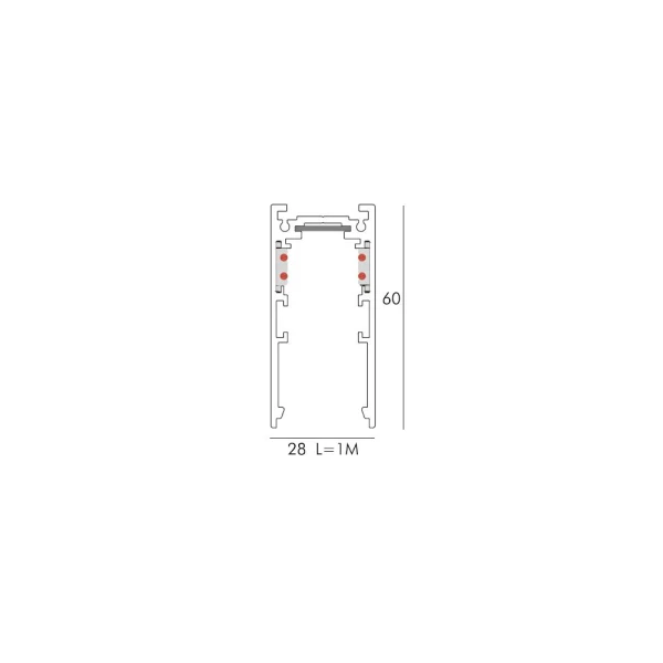 Магнітний шинопровід Skarlat RGD M48V 1M чорний 32853 - Фото 2
