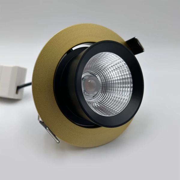 Світильник точковий врізний Skarlat TUBO RSL74251 15W GD+BK 3000K чорний;золотий 1695373 - Фото 6