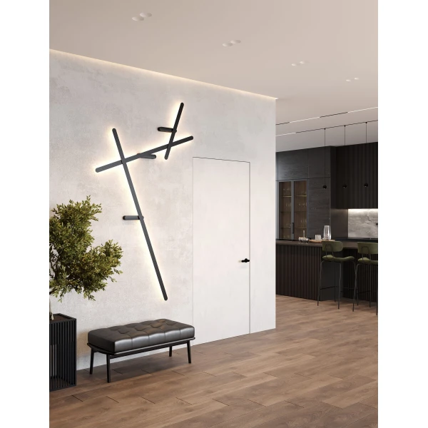 Лінійне бра Skarlat BAST RWLB172 15W BK 3000K чорний 1695443 - Фото 4