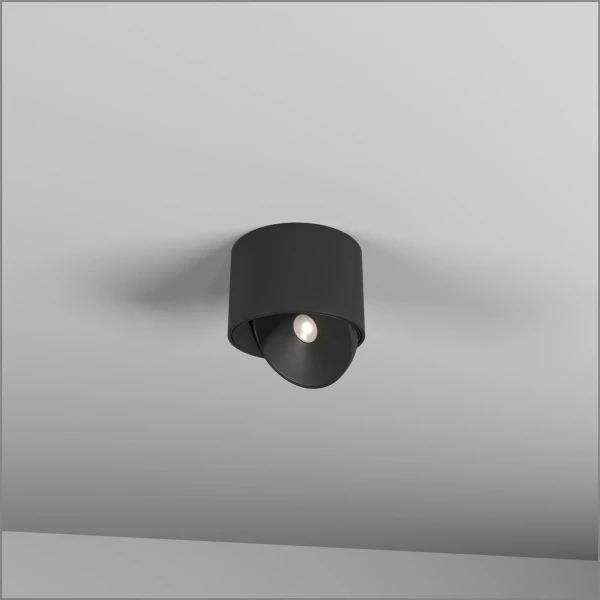 Точковий світильник Skarlat LUNE RSLC78054 7W BK 3000K чорний 1706031 - Фото 1
