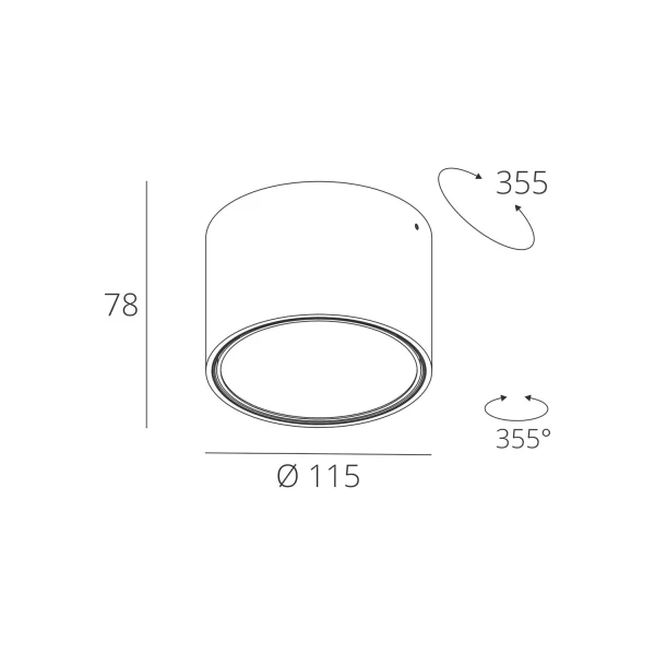 Точковий світильник Skarlat POLAIR RDLC79026 7W BK 3000K чорний 1723003 - Фото 2