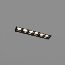 Skarlat EVA RSL74146 6×2W BK 3000K чорний 61145. Точковий світильник врізний