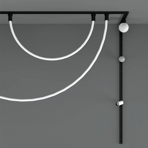 Магнітний трековий світильник Skarlat NUVIA RCZ-MZ13 40W WH+BK 4000K чорний;білий 1740970 - Фото 4