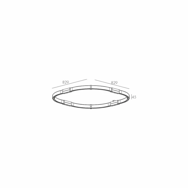 Магнітний шинопровід Skarlat MODENA RCD-Y02 Round Track BR+BK чорний 1740928 - Фото 2