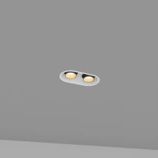 Skarlat BINOCO RSL74090-2 2×10W WH+BK 3000K білий;чорний 1706025. Точковий світильник врізний