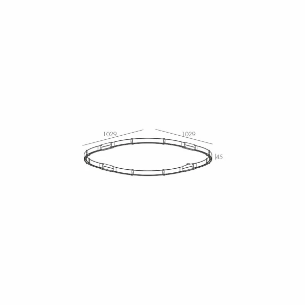 Магнітний шинопровід Skarlat MODENA RCD-Y03 Round Track BR+BK чорний 1740929 - Фото 2