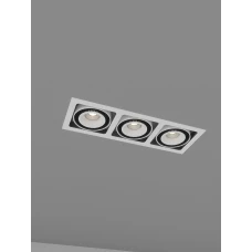 Skarlat SUIL RGL7116-3 3×18W WH+BK 3000K білий;чорний 61243. Точковий світильник врізний