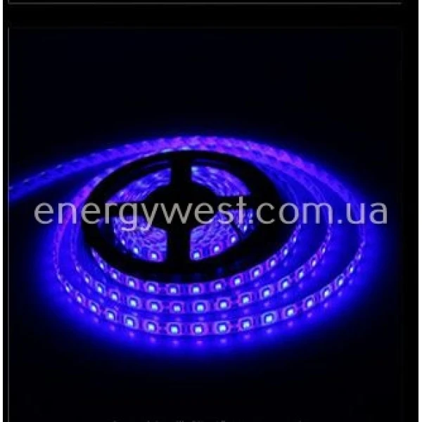 Світлодіодна стрічка SMD 5050-60, IP20, 13 Lm/led  синя, жовта, червона, зелена 1м - Фото 2