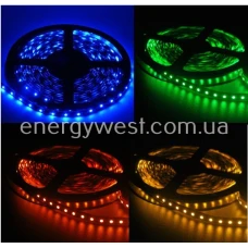 Світлодіодна стрічка SMD 3528-60, IP65, 4 Lm/led синя, жовта, червона, зелена