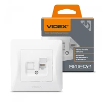 Розетка CAT3 одинарна телефонна VF-BNSK1TF3 Binera Videx