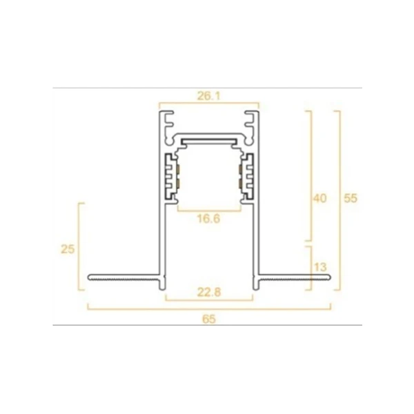 Рейка до магнітних трекових світильників KDMG-TRO 3M BK KLOODI - Фото 2