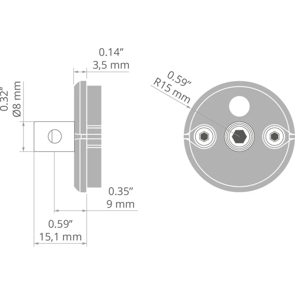 Заглушка для LED профілю JAZ-DUO-N-FI-6.5 KLUS, 1 шт. - Фото 2