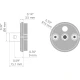 Заглушка для LED профілю JAZ-DUO-N-FI-6.5 KLUS, 1 шт.