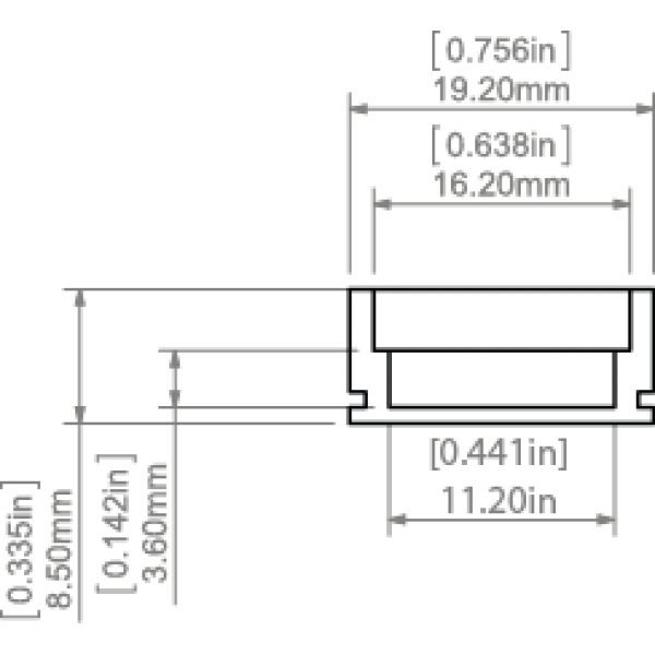 Алюмінієвий профіль HR-ALU для LED стрічок, з розсіювачем KLUS, 3м. (Ціна за 1 штуку) - Фото 2