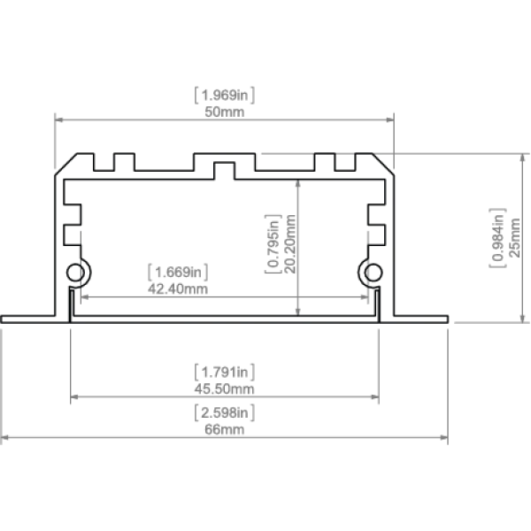 Алюмінієвий профіль LARKO-50 для LED стрічок, з розсіювачем KLUS. (Ціна за 1 м.п.) - Фото 2