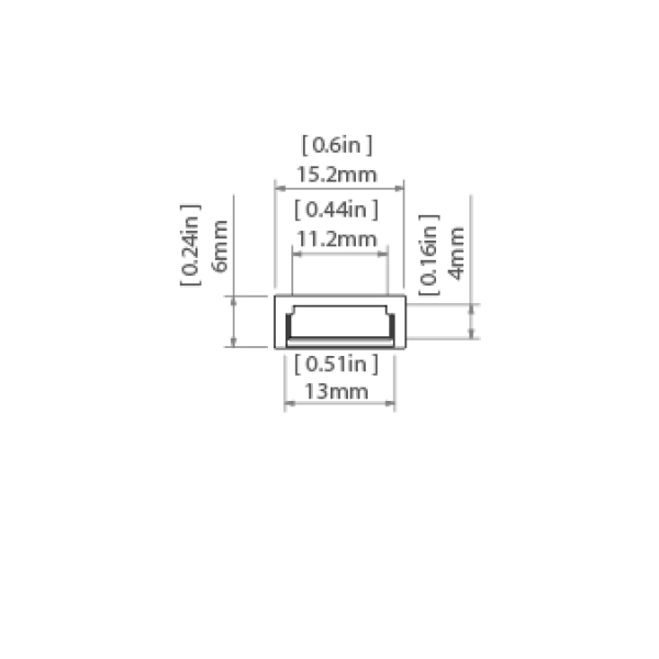 Алюмінієвий профіль MICRO-ALU для LED стрічок, з розсіювачем KLUS, 3м. (Ціна за 1 штуку) - Фото 2