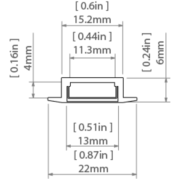 Алюмінієвий профіль MICRO-K для LED стрічок, з розсіювачем KLUS. (Ціна за 1 м.п.) - Фото 2