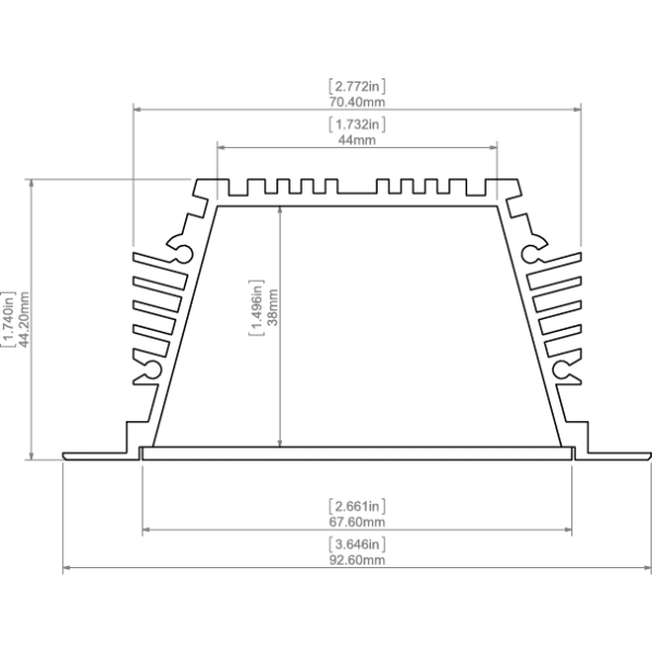 Алюмінієвий профіль SEKODU для LED стрічок, з розсіювачем KLUS. (Ціна за 1 м.п.) - Фото 2