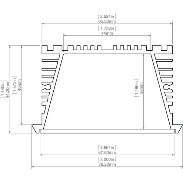 Алюмінієвий профіль SEKOMA для LED стрічок, з розсіювачем KLUS. (Ціна за 1 м.п.) - Фото 2