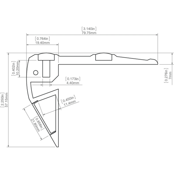 Алюмінієвий профіль сходовий STEPUS для LED стрічок, з розсіювачем KLUS. (Ціна за 1 м.п.) - Фото 2