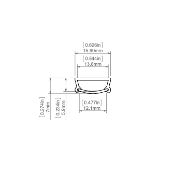 Алюмінієвий профіль TAMI для LED стрічок, з розсіювачем KLUS. (Ціна за 1 м.п.) - Фото 2