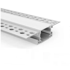 SVL SPL082 33*18,5 (мм). Врізний алюмінієвий профіль для LED стрічок під шпаклівку, з розсіювачем. (Ціна за 1 м.п.)