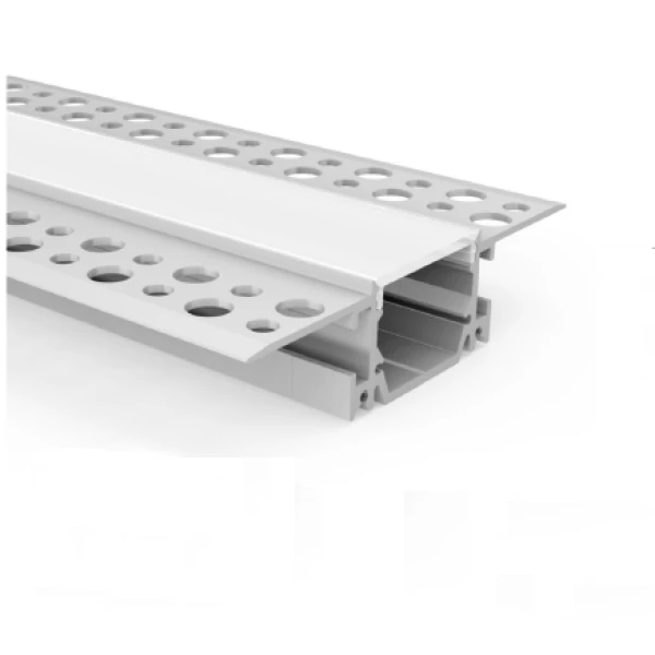 Алюмінієвий профіль SVL SPL082 для LED стрічок, з розсіювачем. (Ціна за 1 м.п.) / (Кратність замовлення: 3м) - Фото 1