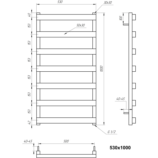 Рушникосушка з нержавіючої сталі Fancy Genesis Aqua - Фото 4