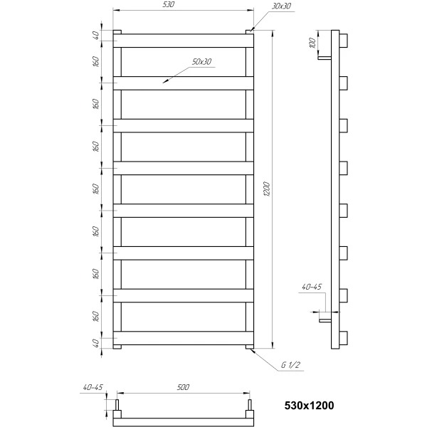 Рушникосушка з нержавіючої сталі Fancy Genesis Aqua - Фото 5