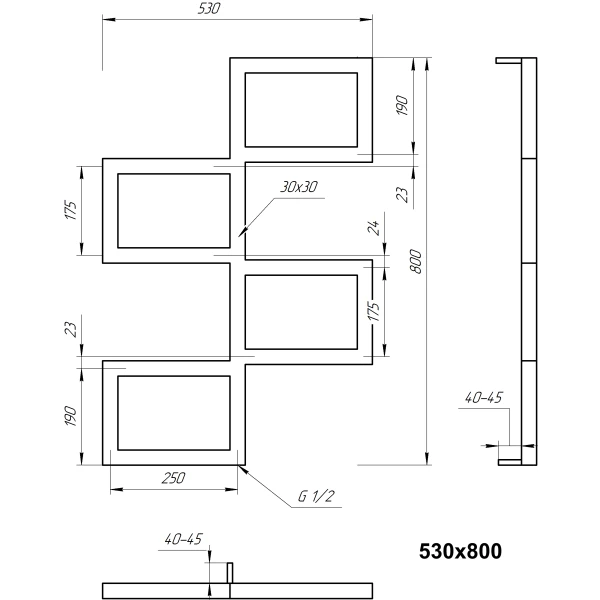 Рушникосушка з нержавіючої сталі Fito Genesis Aqua - Фото 6