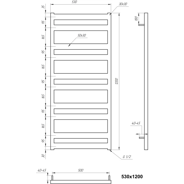 Рушникосушка з нержавіючої сталі Fom Genesis Aqua - Фото 4