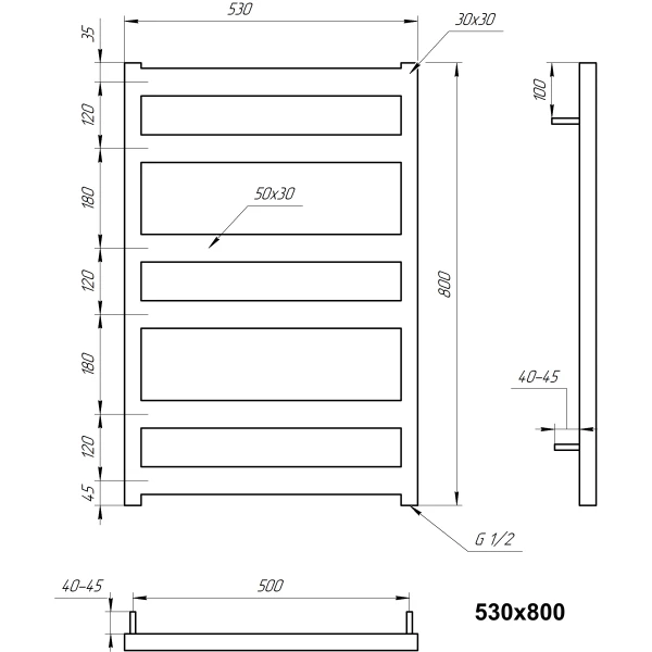 Рушникосушка з нержавіючої сталі Fom Genesis Aqua - Фото 5