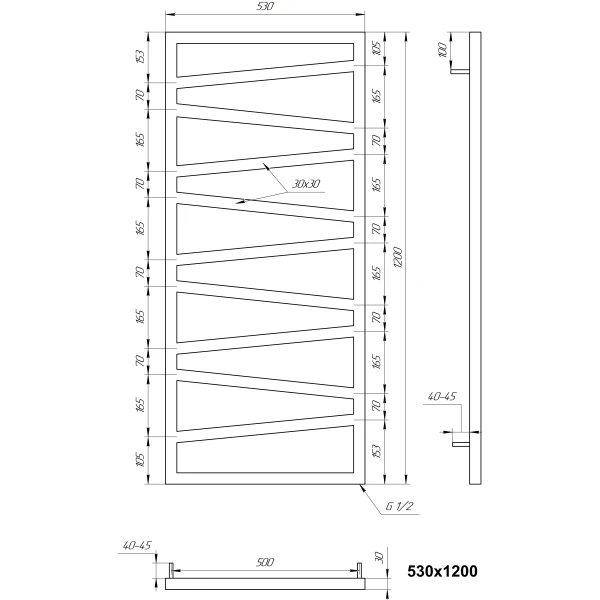 Рушникосушка з нержавіючої сталі Genesis Genesis Aqua - Фото 4