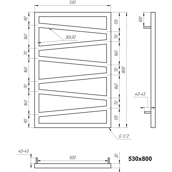 Рушникосушка з нержавіючої сталі Genesis Genesis Aqua - Фото 5