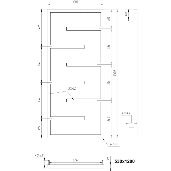 Рушникосушка з нержавіючої сталі Infinite Genesis Aqua - Фото 4