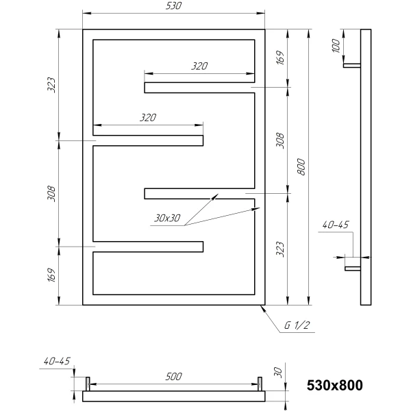 Рушникосушка з нержавіючої сталі Infinite Genesis Aqua - Фото 5