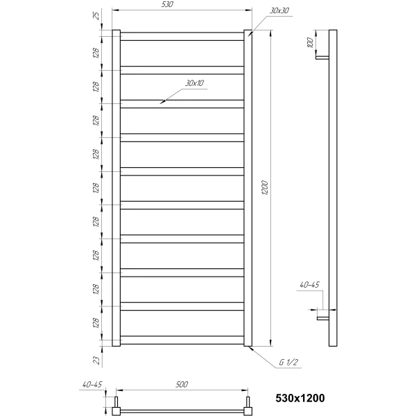 Рушникосушка з нержавіючої сталі Lono Genesis Aqua - Фото 5