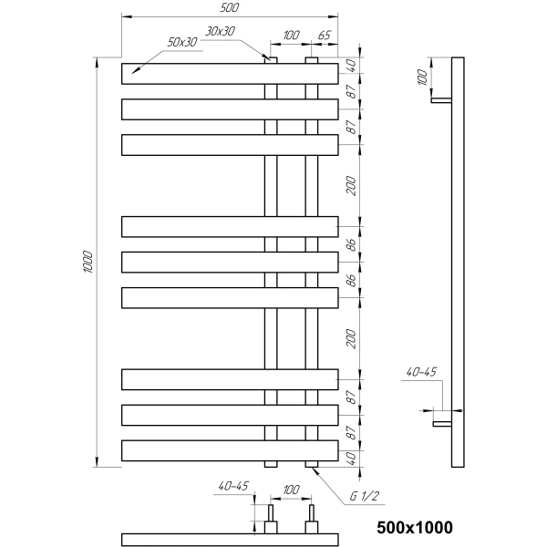 Рушникосушка з нержавіючої сталі Magnum Genesis Aqua - Фото 3