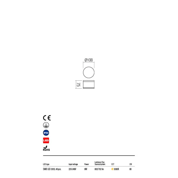 Фасадний світильник 90107 AKRON IP54 DG 3000K REDO - Фото 4