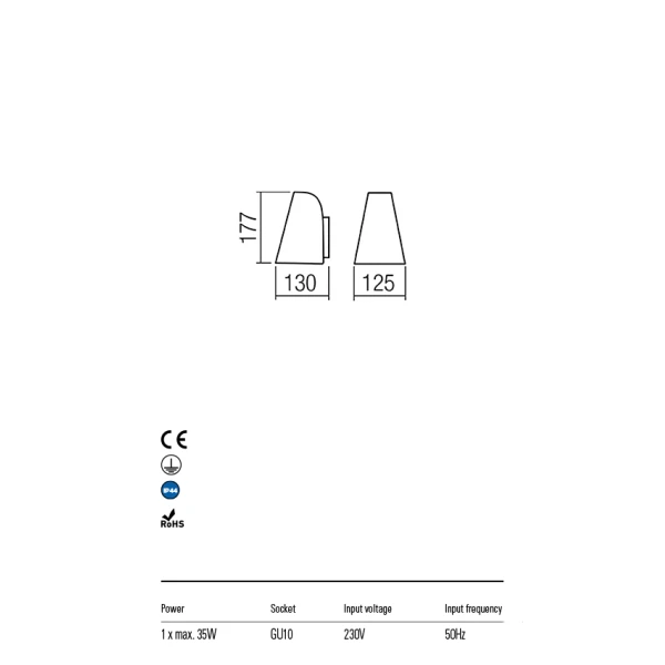 Фасадний світильник 9530 ALVAR IP44 DB REDO - Фото 4