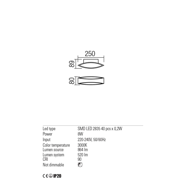 Настінний світильник 01-1329 EIGHER Redo - Фото 4