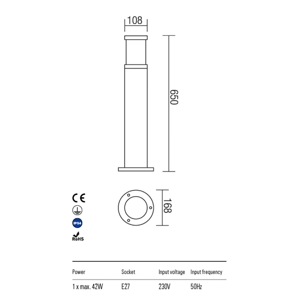 Світильник вуличний 9379 EXTER IP54 BR REDO - Фото 3