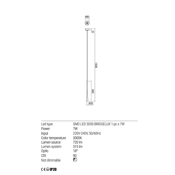 Світильник підвісний 01-1754 ITO Coffee REDO - Фото 4