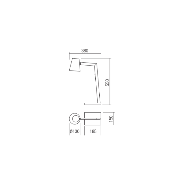 Настільна лампа 01-1558 MINGO White REDO - Фото 3