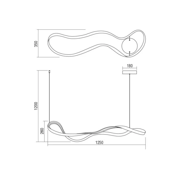 Люстра світлодіодна 01-2092 NUBO SBK REDO - Фото 2