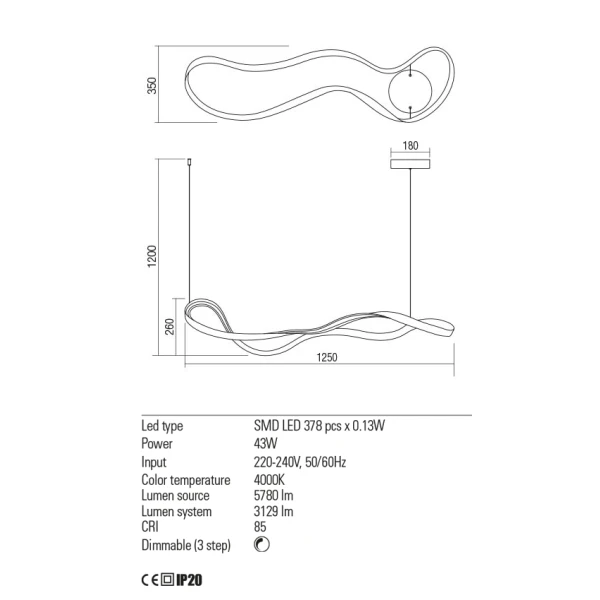 Люстра світлодіодна 01-2092 NUBO SBK REDO - Фото 3